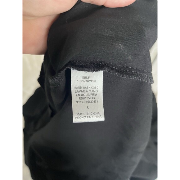 Andree By Unit Women's S Black Floral Embroidered Boho Tunic Top - Picture 9 of 9